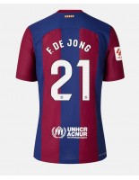 Barcelona Frenkie de Jong #21 Domácí Dres pro Dámské 2023-24 Krátký Rukáv